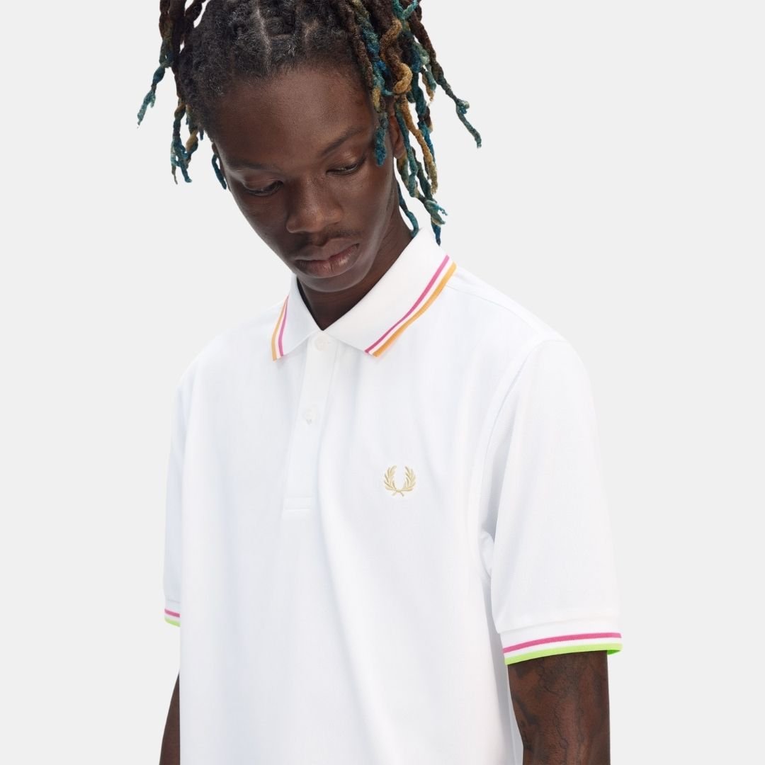 Fred Perry Twin Tiped Tennis Polo White - Image 3