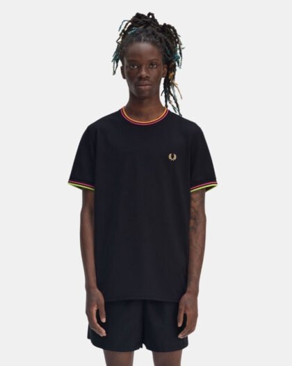 Fred Perry Twin Tipped Tennis T-Shirt Black