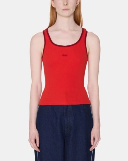 Obey Loren Rib Tank Red