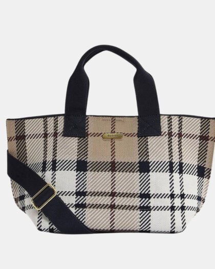 Barbour Layla Tartan Mini Tote Bag Rosewood Tartan