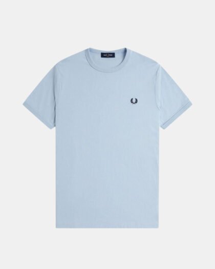 Fred Perry Ringer T-Shirt Light Blue
