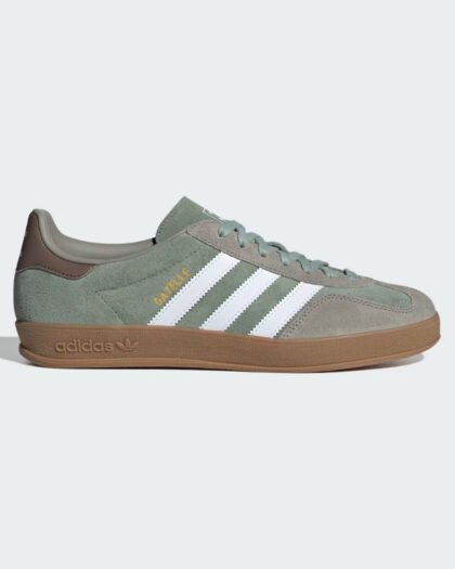 Adidas Gazelle Indoor Silver Pebble Silver Green & Cloud White