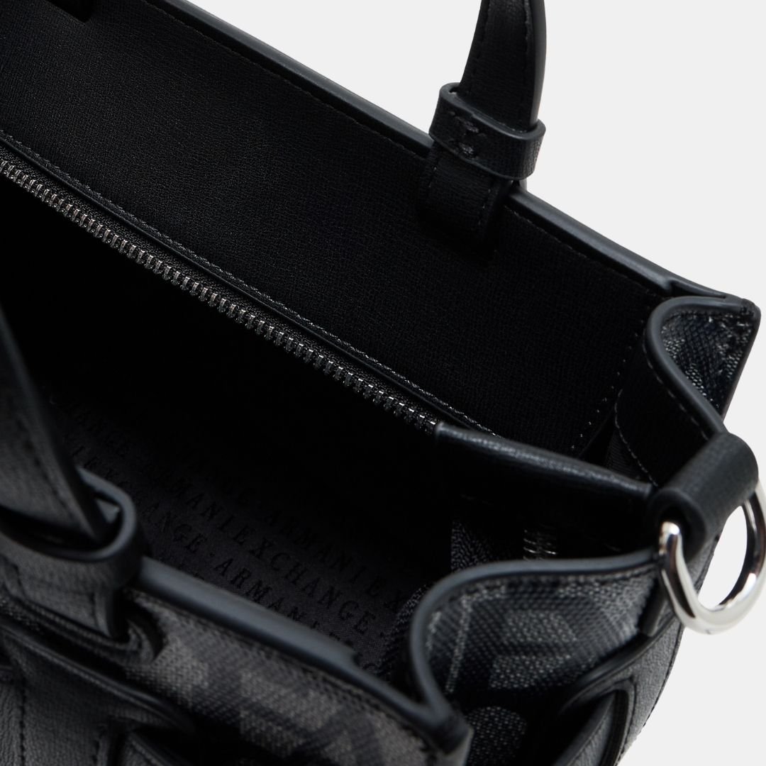 Armani Exchange Susie Momogram Tote M Beige-Nero - Image 4