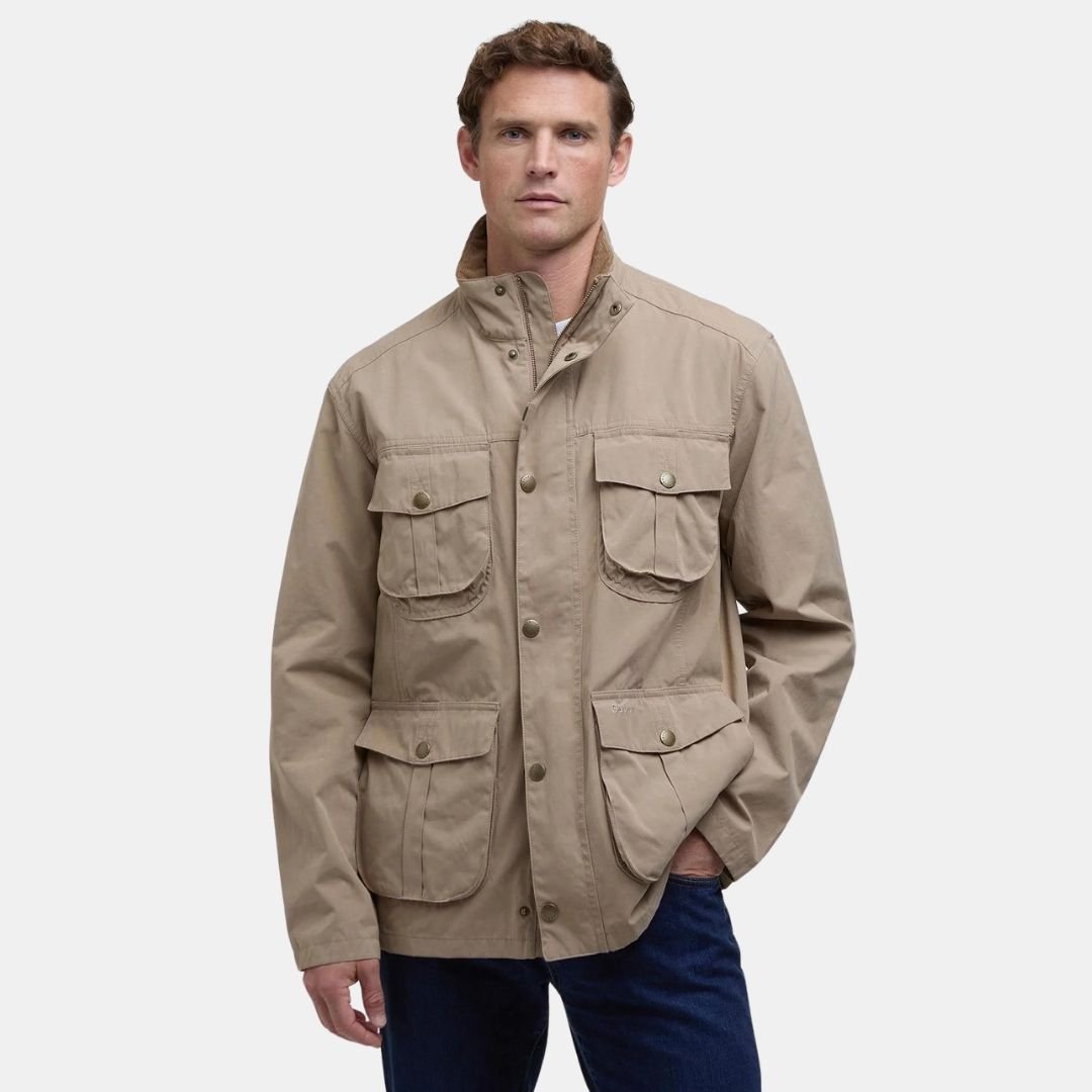 Barbour Sanderling Casual Jacket Military Brown/Dress - Image 2