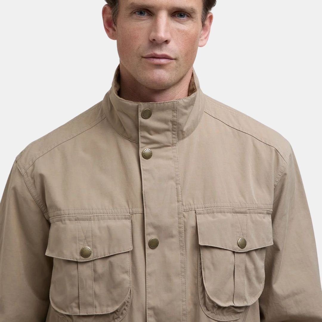 Barbour Sanderling Casual Jacket Military Brown/Dress - Image 4