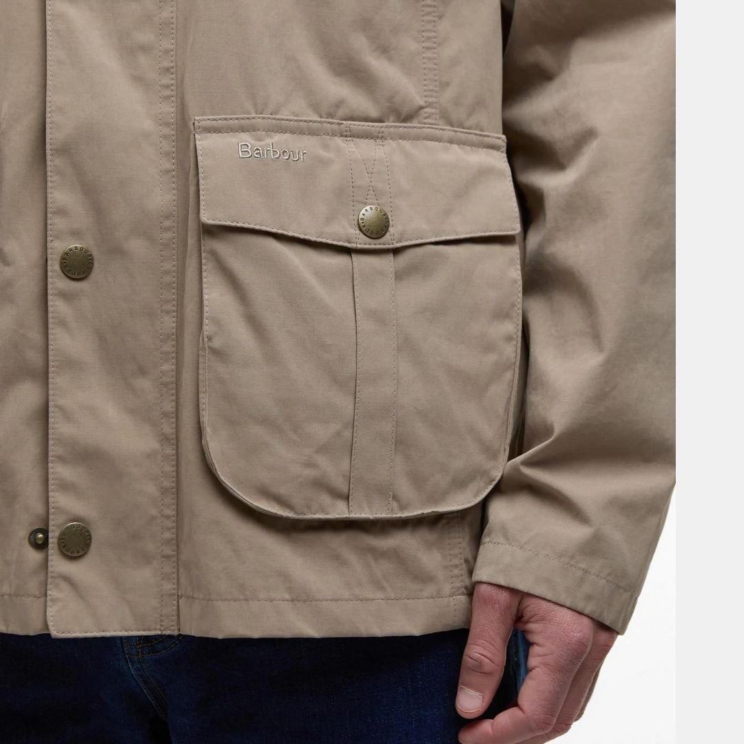 Barbour Sanderling Casual Jacket Military Brown/Dress - Image 5