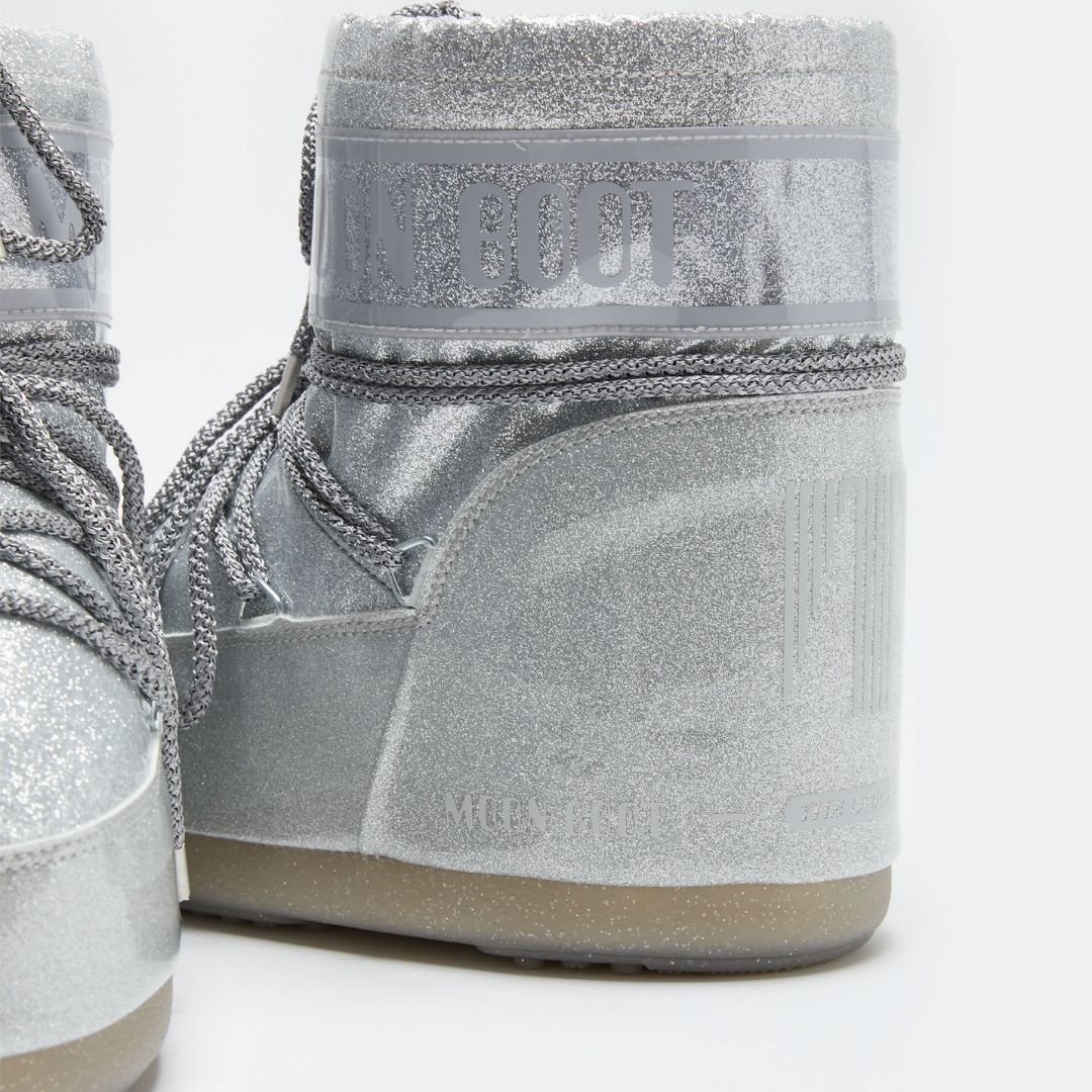 Moon Boot Icon Low Glitter Silver - Image 5