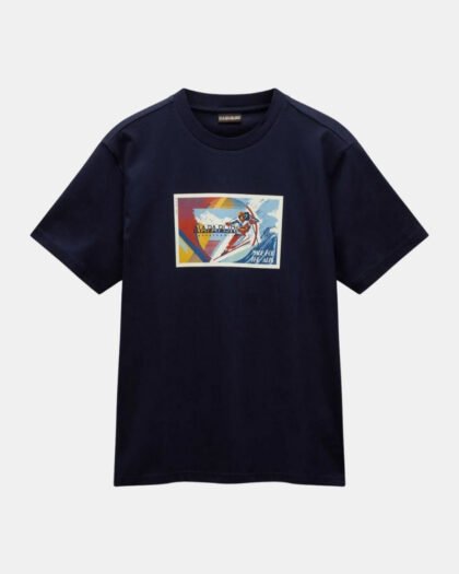 Napapijri Portalet Short Sleeve T-Shirt Dark Blue