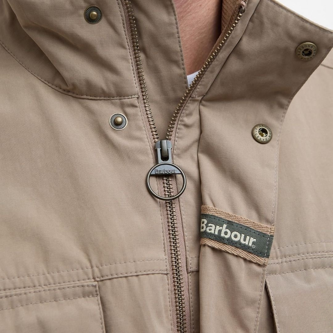 Barbour Sanderling Casual Jacket Military Brown/Dress - Image 7