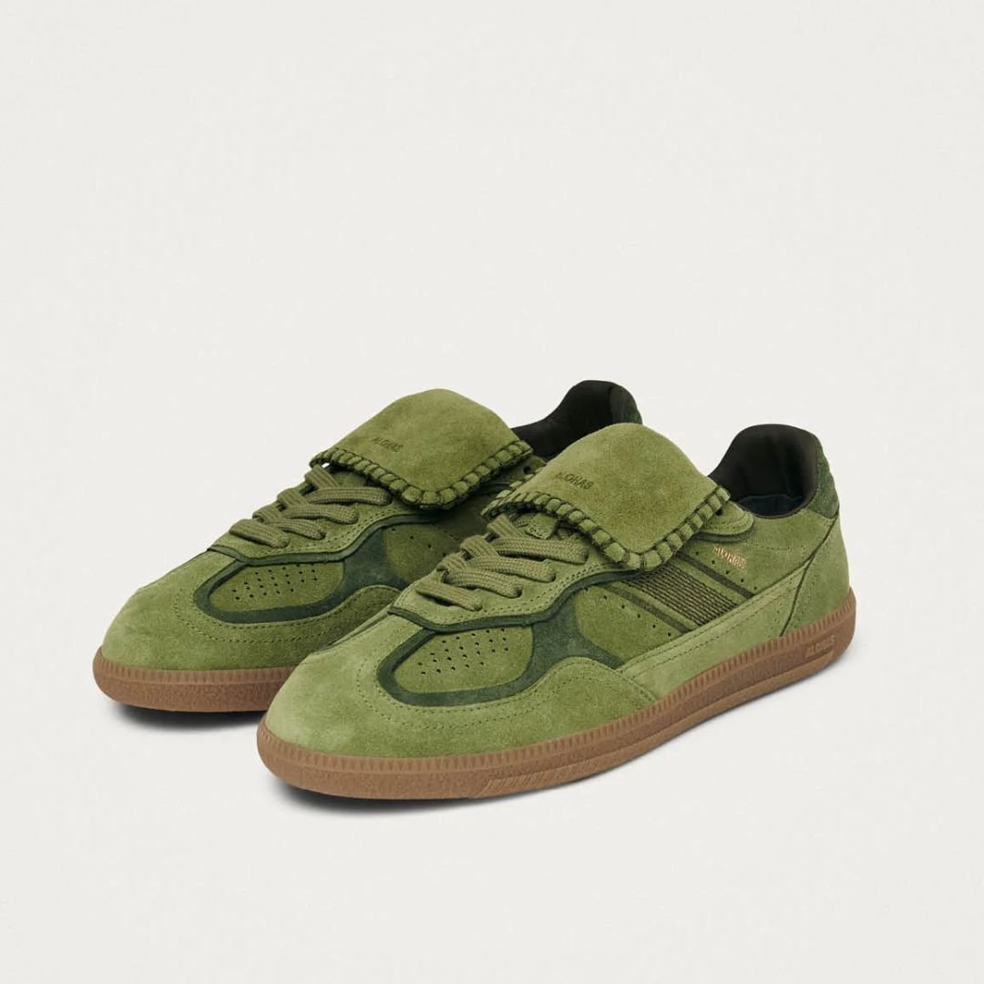 Alohas 490 Club Suede Green Leather Sneakers - Image 2