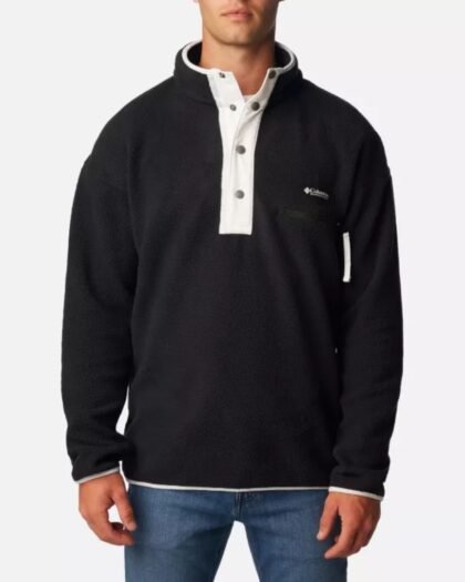 Columbia Men's Helvetia Half Snap Fleece Sweatshirt Black