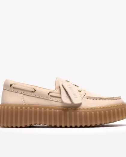 Clarks Torhill Boat Women's Nubuck Cream