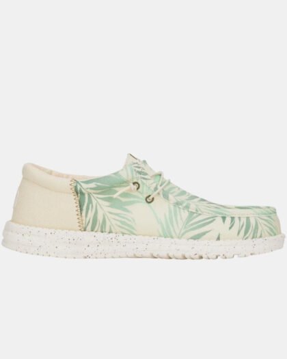 Hey Dude Wally Funk Psych Palm Light Grey & Celadon Green