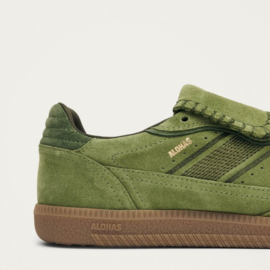 Alohas 490 Club Suede Green Leather Sneakers - Image 4