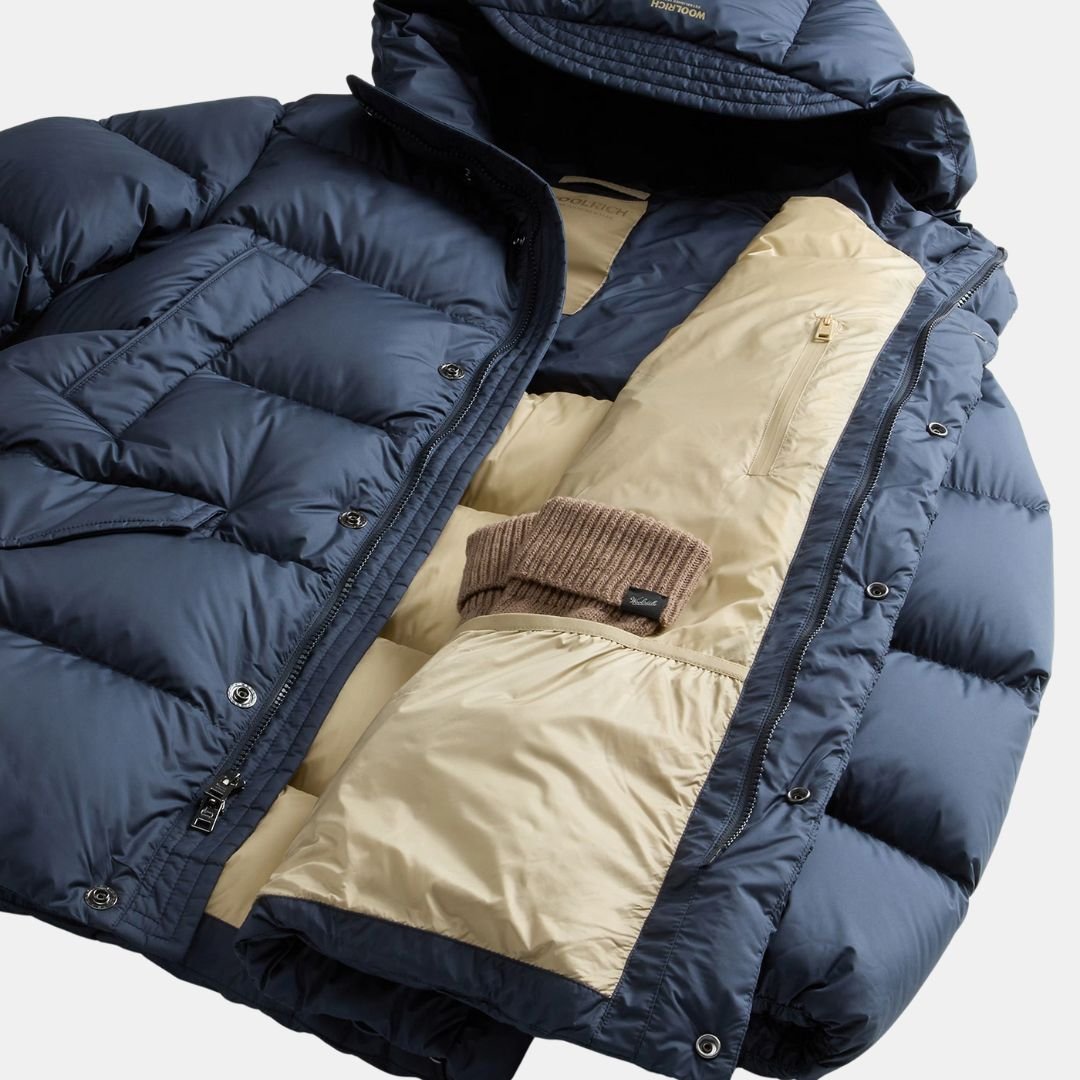 Woolrich Cloud Davis Parka Men's Melton Blue - Image 5