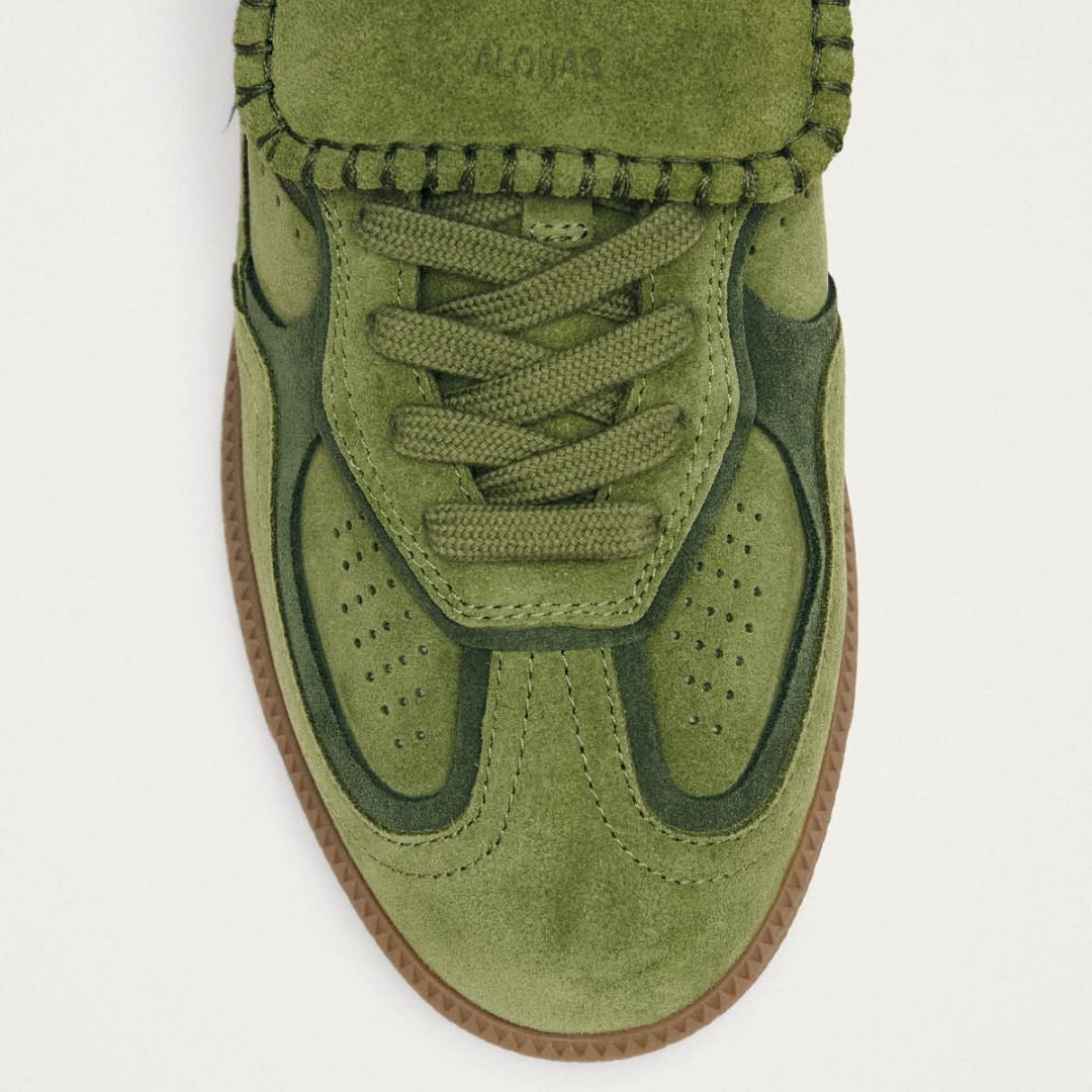 Alohas 490 Club Suede Green Leather Sneakers - Image 5