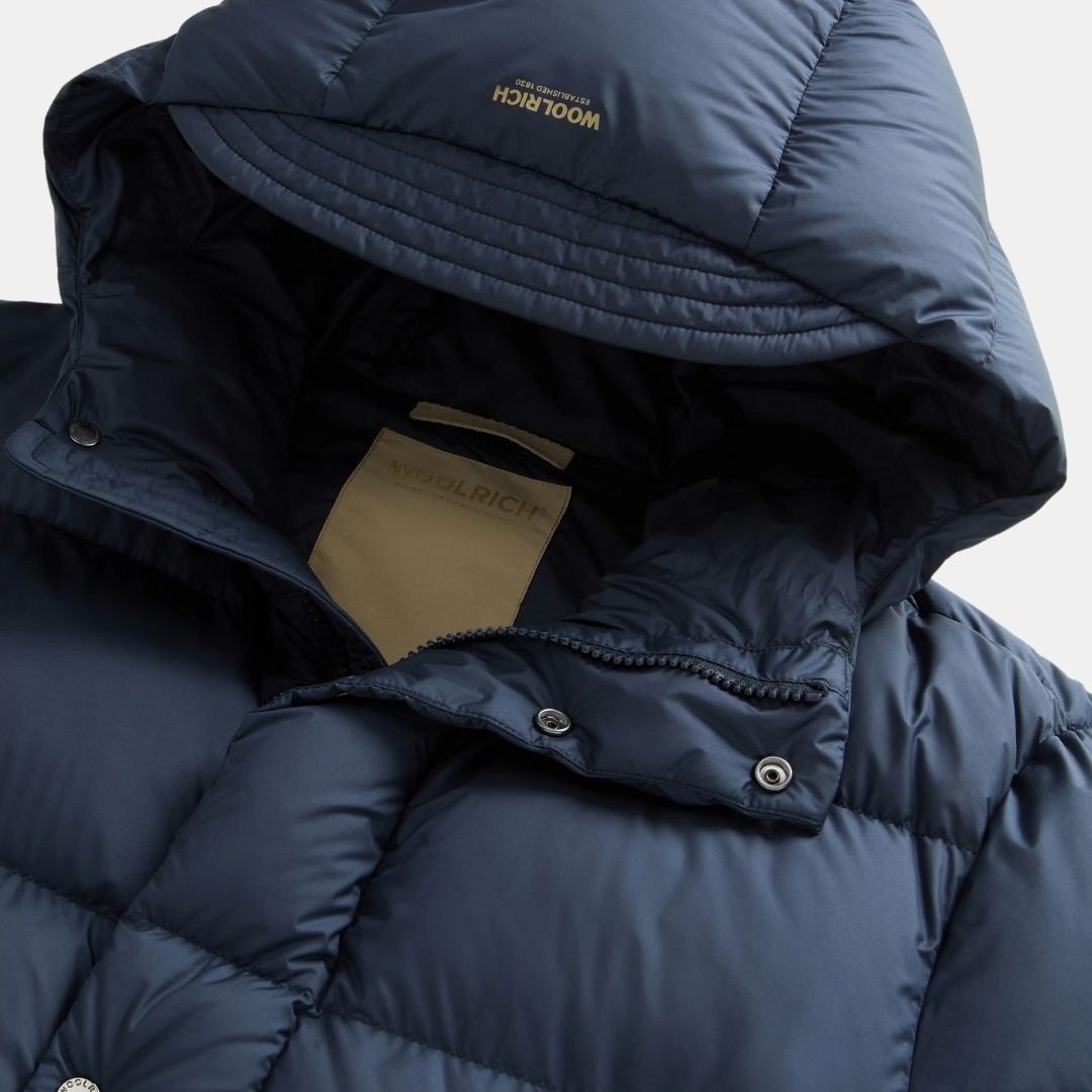 Woolrich Cloud Davis Parka Men's Melton Blue - Image 6
