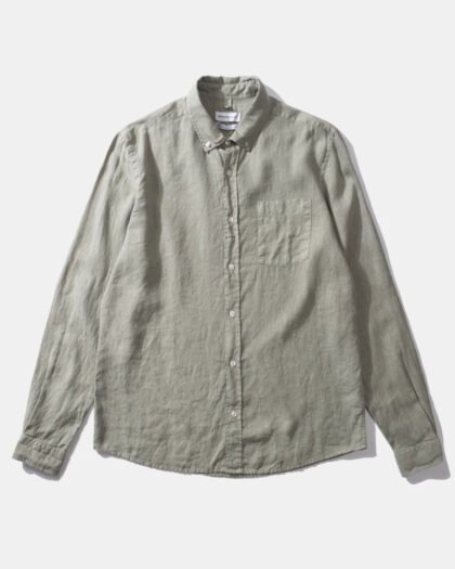 Edmmond Studios Linen Shirt Plain Taupe