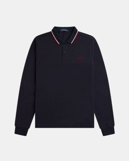 Fred Perry LS Polo M3636 Twin Tipped Navy