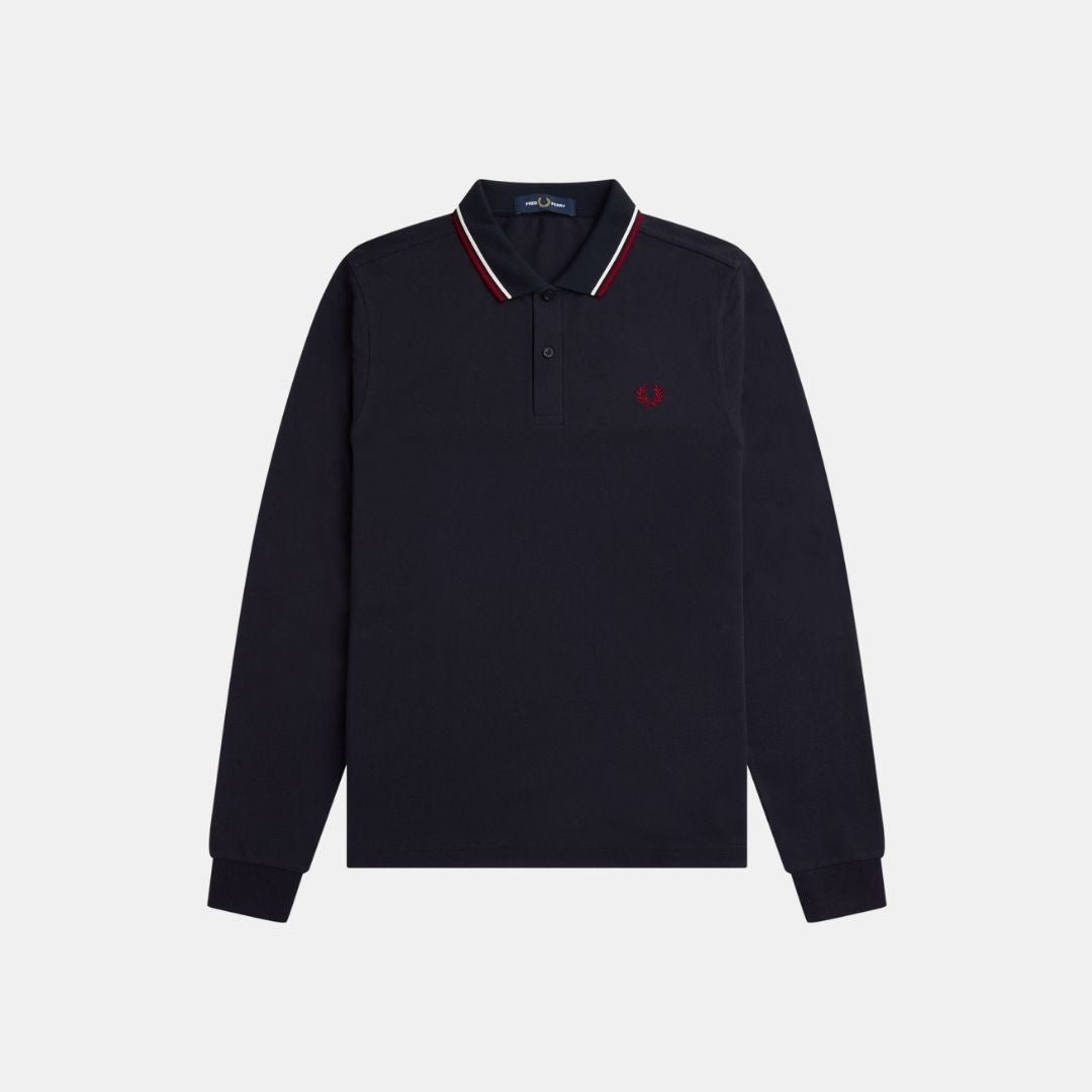 Fred Perry LS Polo M3636 Twin Tipped Navy
