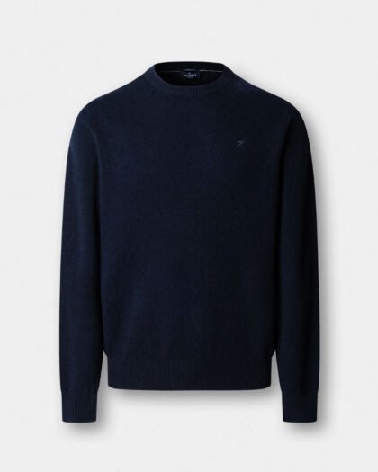 Hackett London Lambswool Crew Midnight Blue