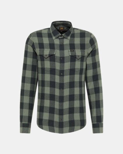 Lee Clean Western Long Sleeve Shirt Fort Green