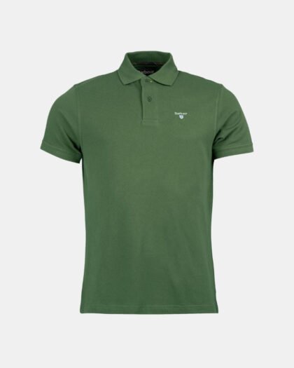 Barbour Tartan Pique Polo Shirt Racing Green