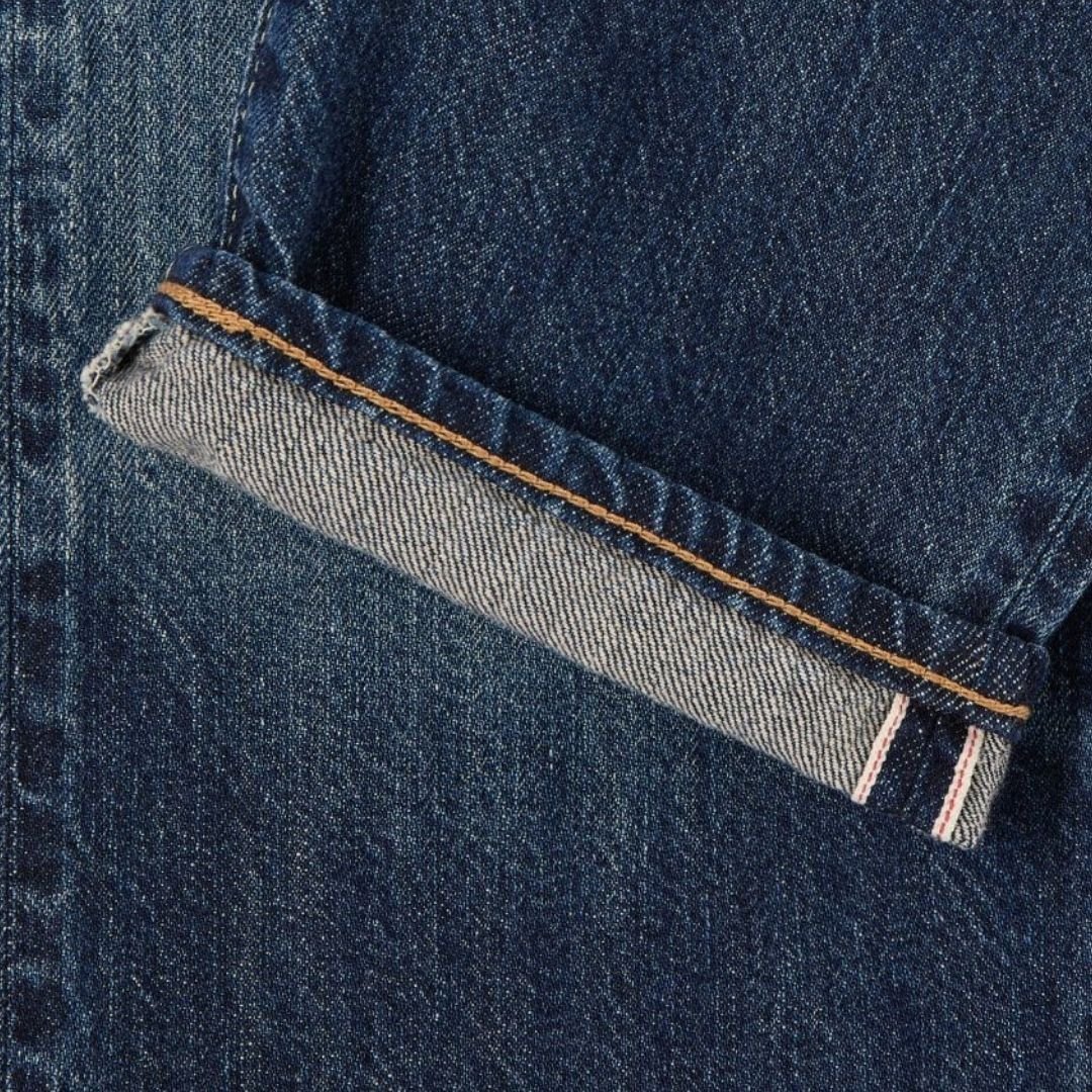 Edwin Regular Tapered Jeans Blue Dark Used - Image 5
