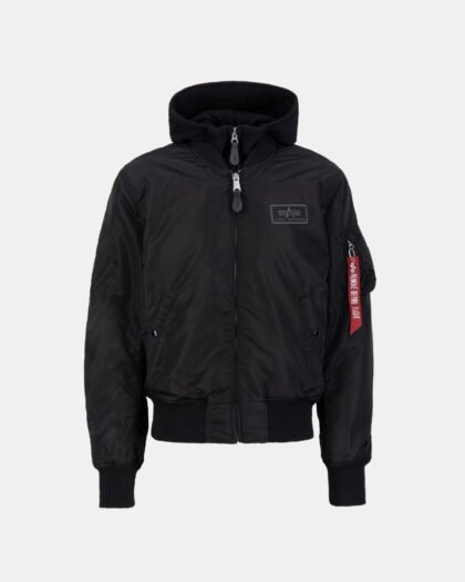 Alpha Industries MA-1 D-Tec Hood Bomber Jacket Black/Black