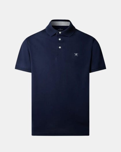 Hackett London Multi Trim Polo SS Ink Blue