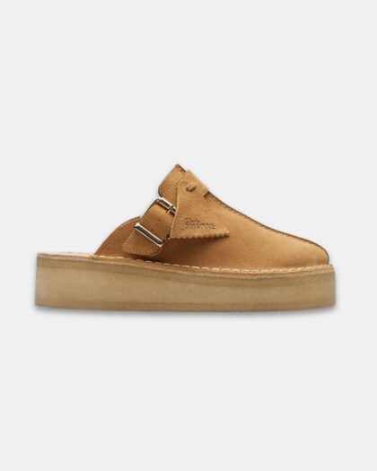 Clarks Women's TrekWedge Mule Mid Tan Sude