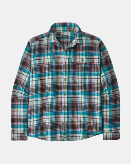 Patagonia Men's Cotton In Conversion Lightweight Fjord Flannel Shirt Belay Blue