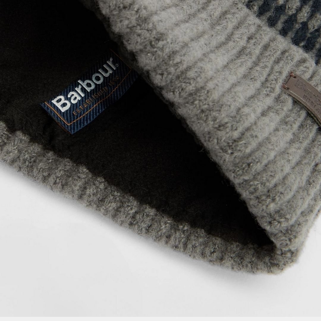 Barbour Branton Beanie and Scarf Gift Set Midnight Oak - Image 5