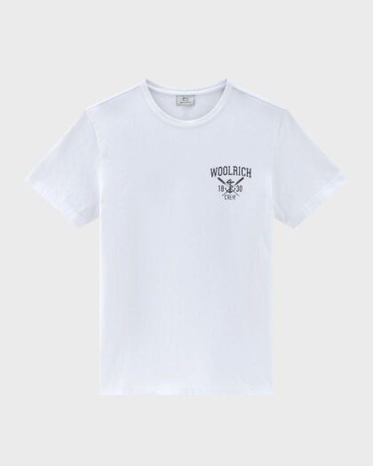 Woolrich Navy Logo T-Shirt Bright White