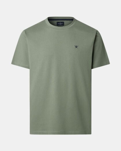 Hackett London Ss Logo Tee Stone Green