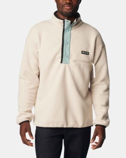 Columbia Men's Helvetia Half Snap Fleece Sweatshirt Dark Stone