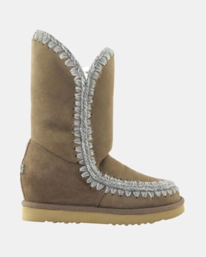 Mou Eskimo Inner Wedge Tall Suede Dark Stone