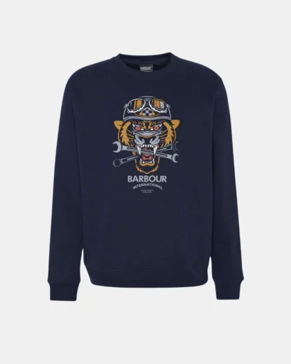 Barbour International Carlisle Graphic Sweatshirt Sapphire Navy