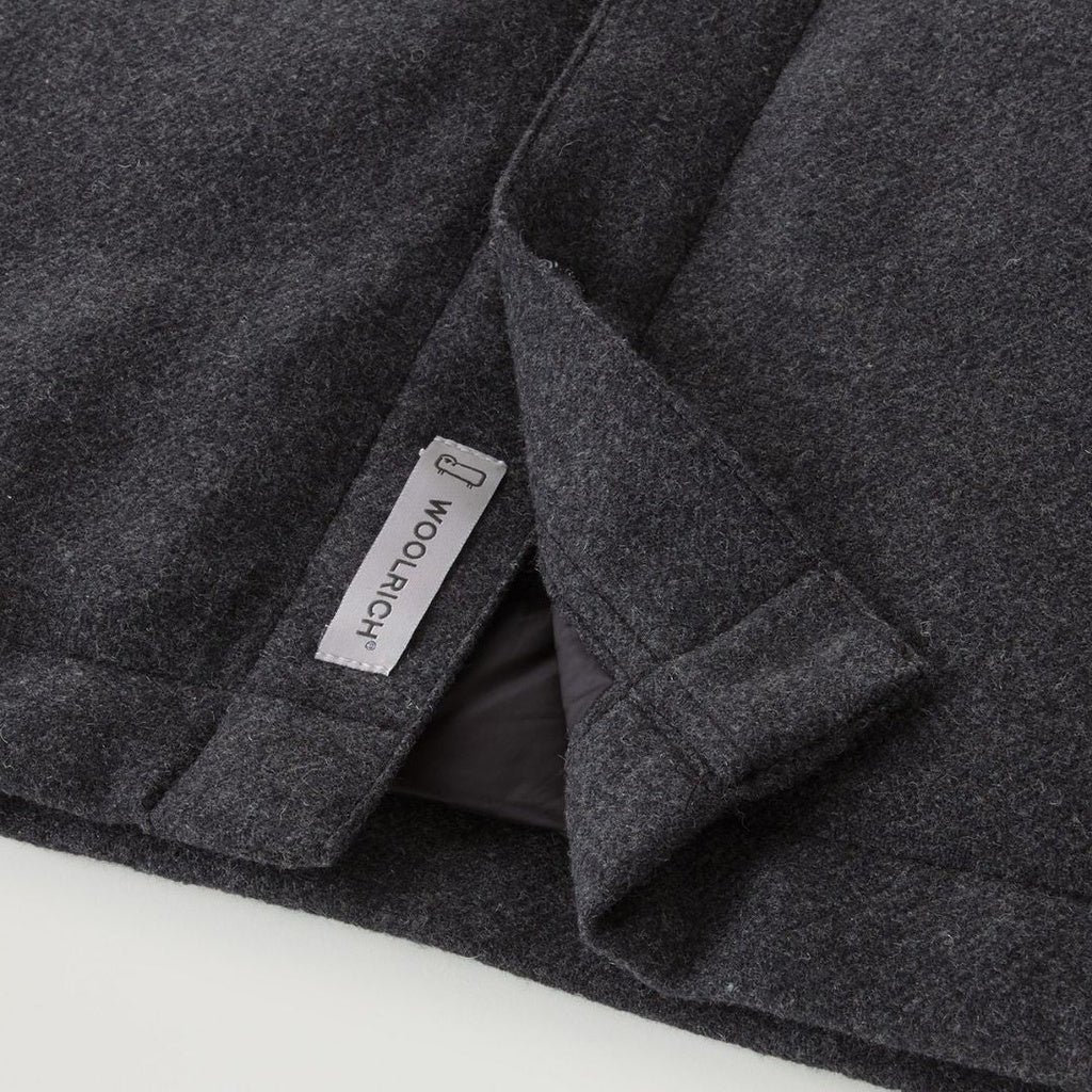 Woolrich Alaskan Wool Overshirt Men's Charcoal Melange - Image 6