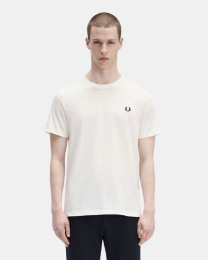 Fred Perry Crew Neck T-Shirt Snow White