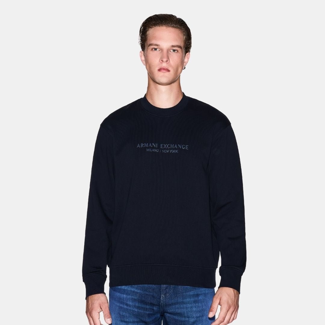 Armani Exchange Sweatshirt Deep Navy - Image 2