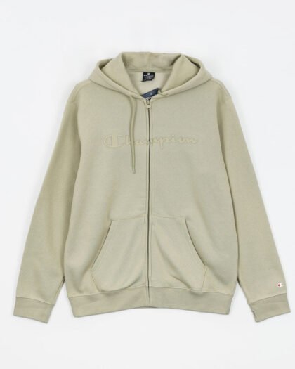 Champion Hoodie Full Zip Sweatshirt 217929 Beige