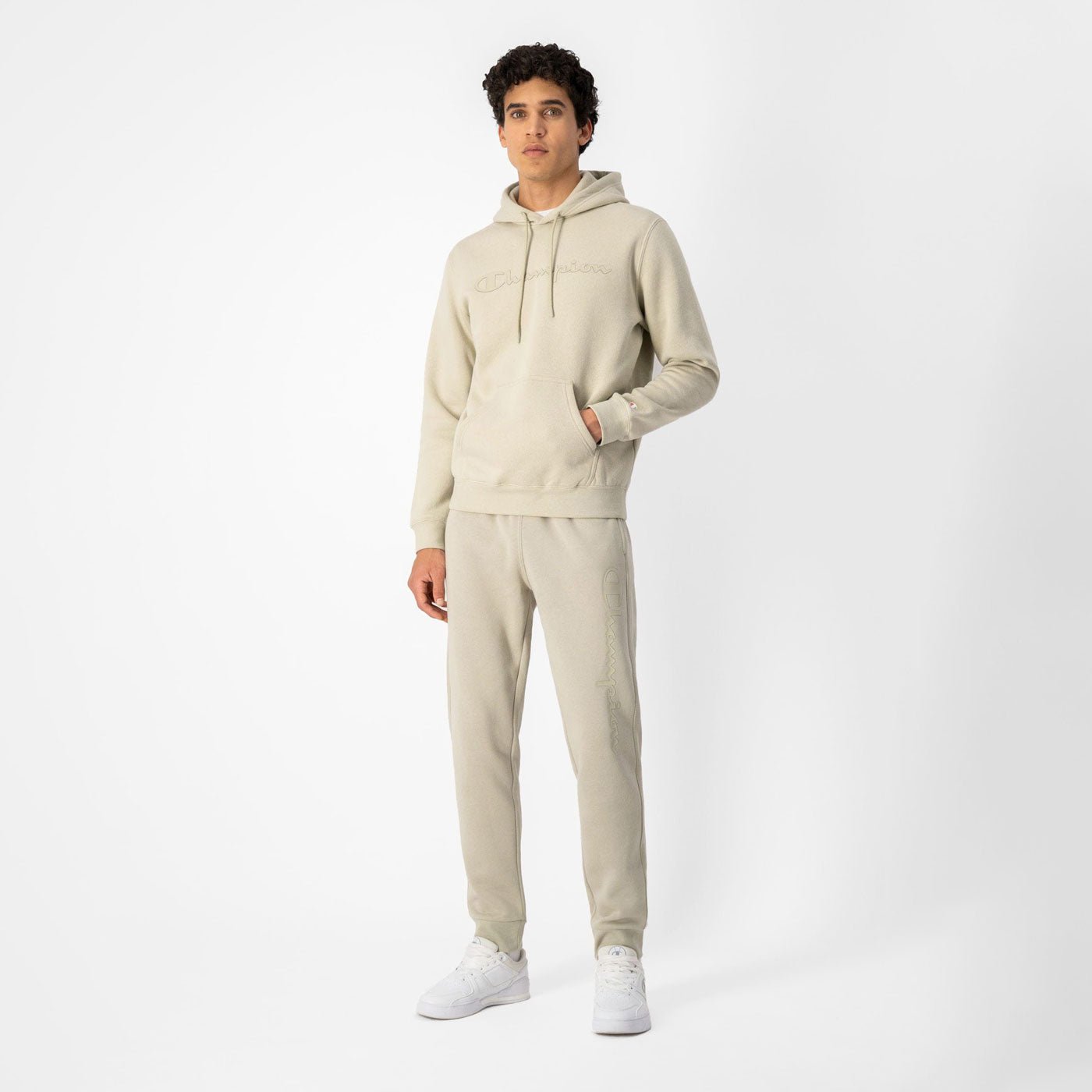 Champion Hoodie Sweatshirt 218282 Beige - Image 5
