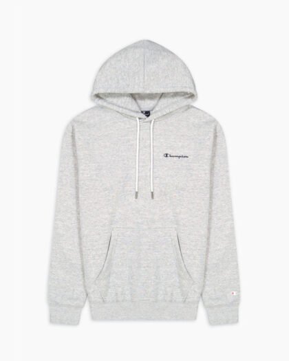 Champion Legacy Hoodie Small Script Logo Fleece 218287 Grey