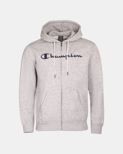 Champion Hoodie Full Zip Sweatshirt 217929 Grey Melange