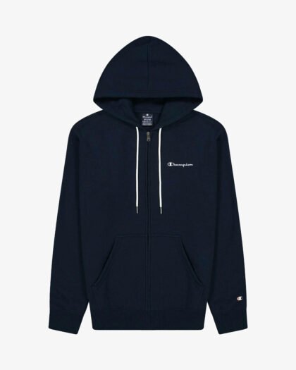 Champion Legacy Hoodie Full-Zip Script Logo Fleece 218289 Navy