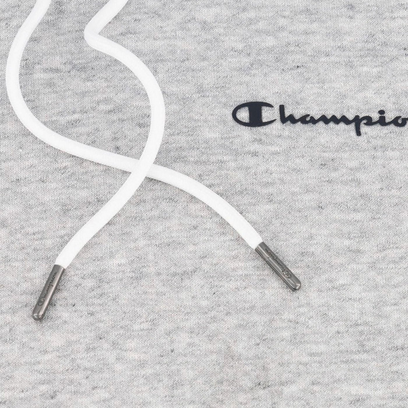 Champion Legacy Hoodie Full-Zip Script Logo Fleece 218289 Grey - Image 5