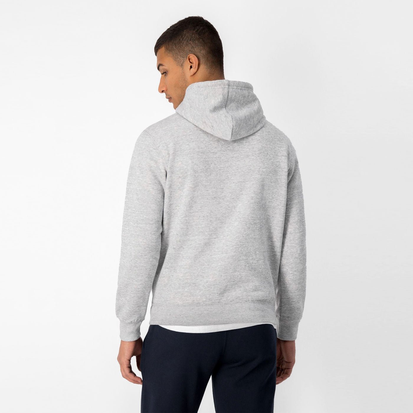 Champion Legacy Hoodie Full-Zip Script Logo Fleece 218289 Grey - Image 3