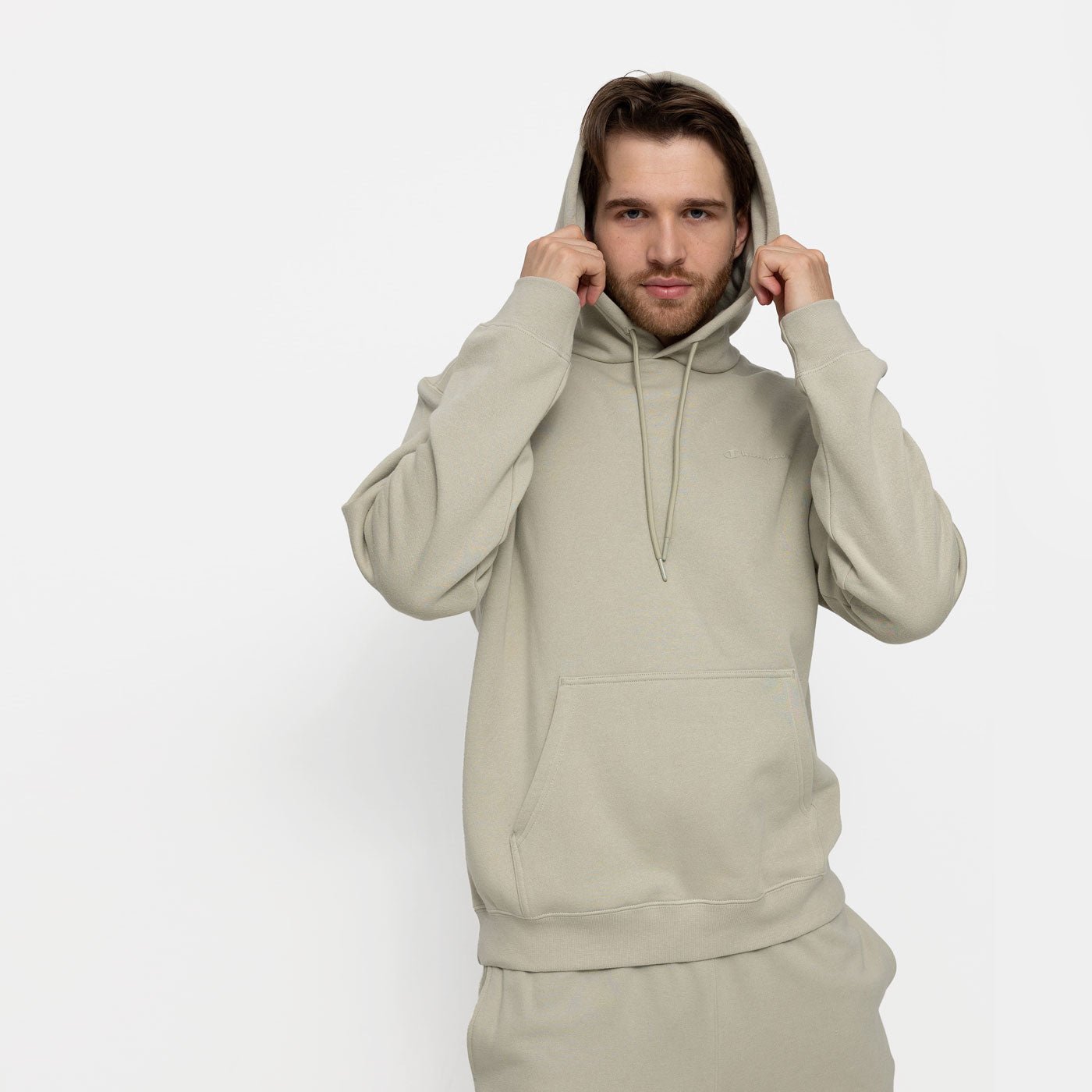 Champion Legacy Hoodie Small Script Logo Fleece 218287 Aby - Image 3