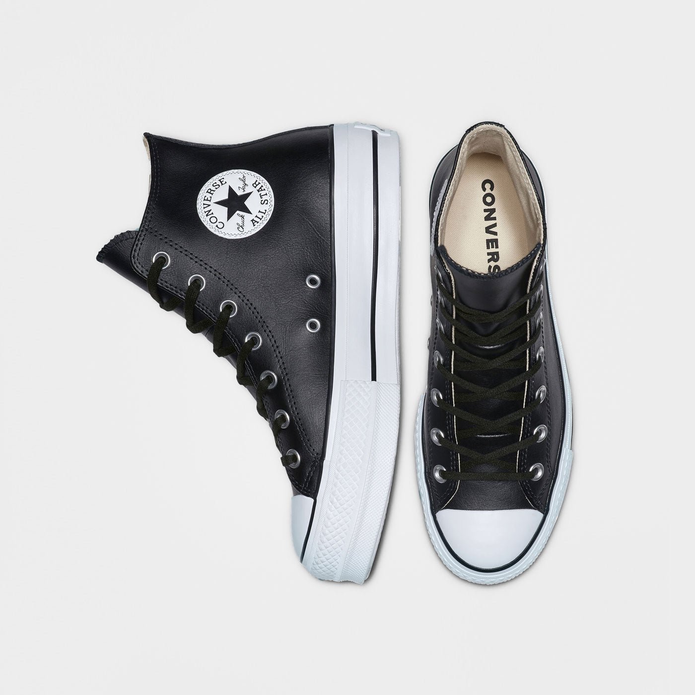 Converse Chuck Taylor All Star Platform Leather Black - Image 4
